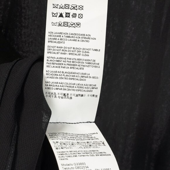 Versace Collection Black Crepe Rhinestone-Waist Cape Mini Dress - Picture 11 of 12